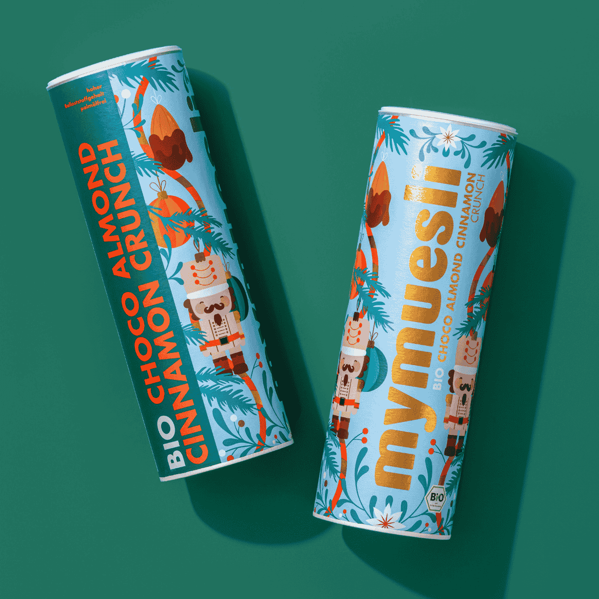 Abbildung des Produkts von vorne und der Seite auf grünem Hintergrund