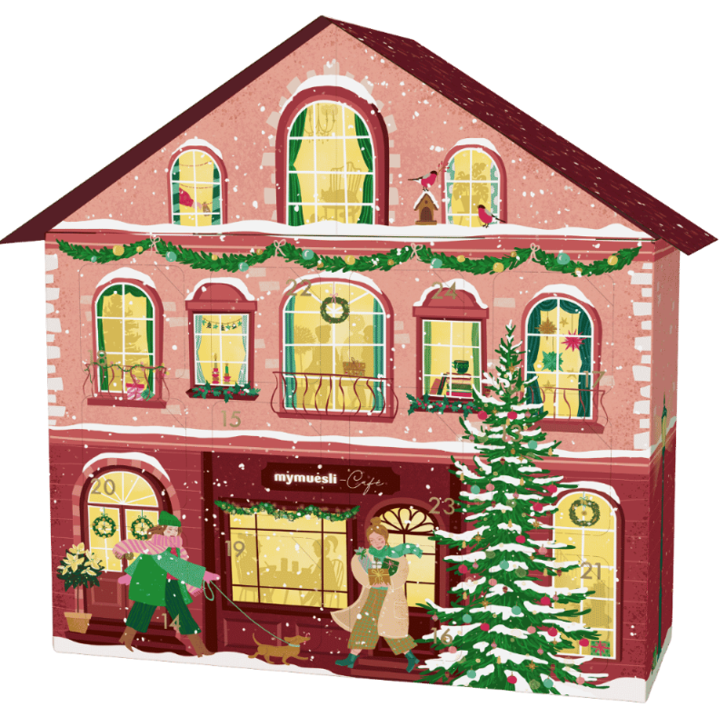 Calendrier de l'Avent mymuesli - détail packaging maison