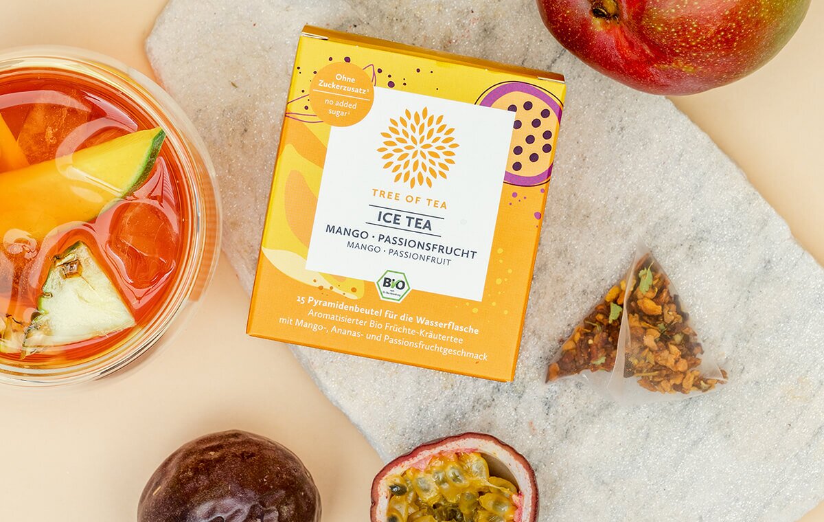 Tree of Tea Ice Tea Mango Passionfruit liegend