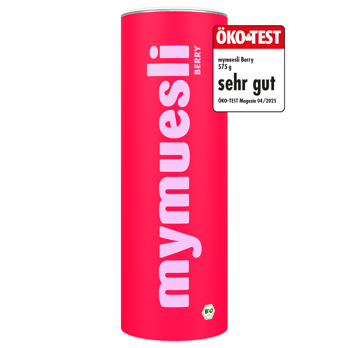 mymuesli Bio Berry Müsli Dose - Ökotest Note "sehr gut"