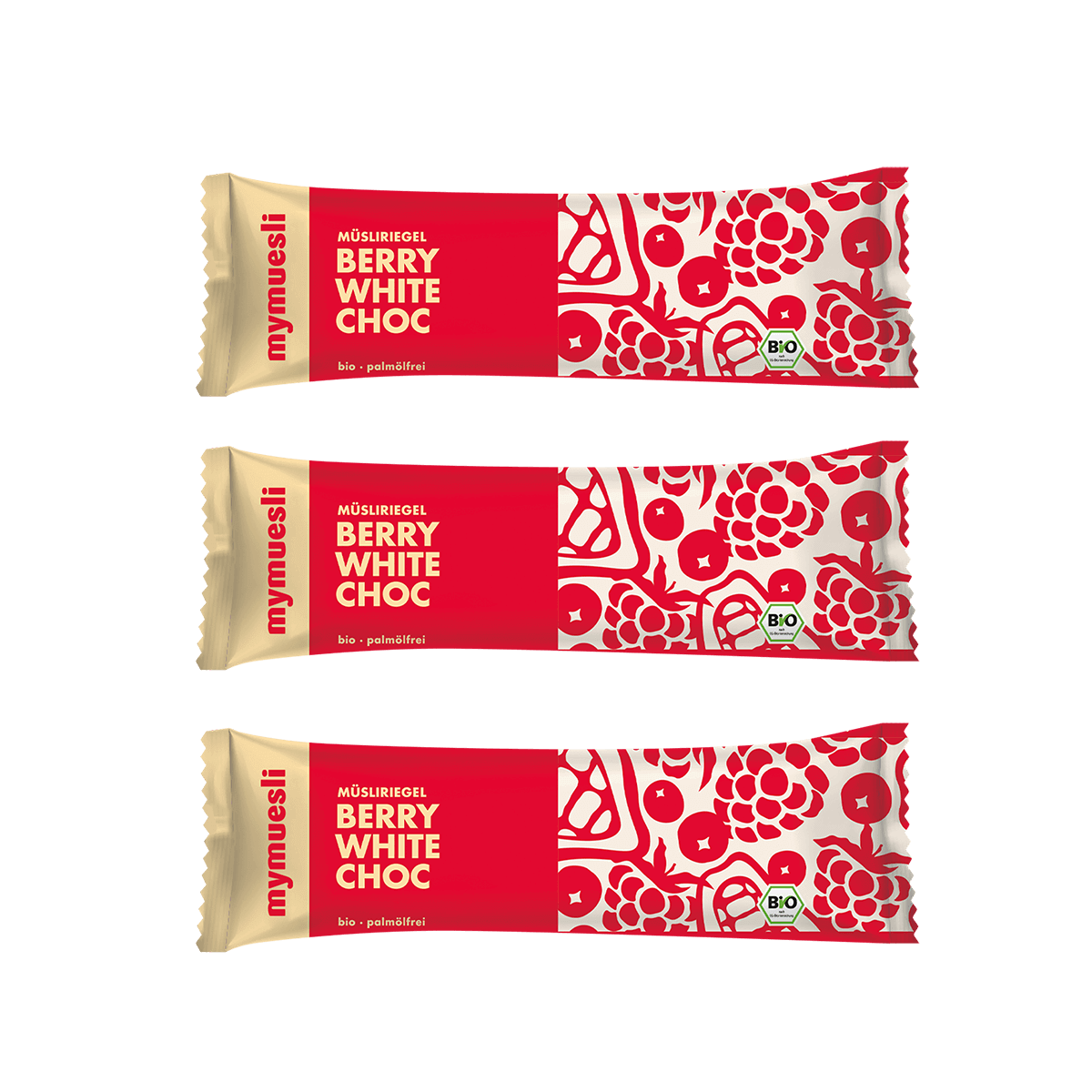 mymuesli Bio Berry White Choc Müsliriegel 