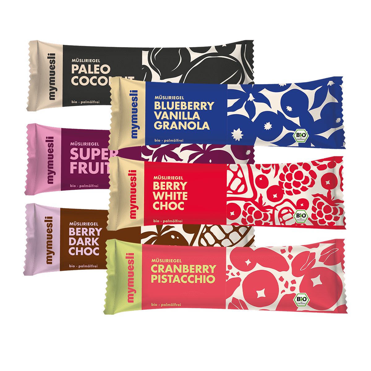 mymuesli Bio Müsliriegel 6er Probierpaket mit allen Sorten zum probieren!