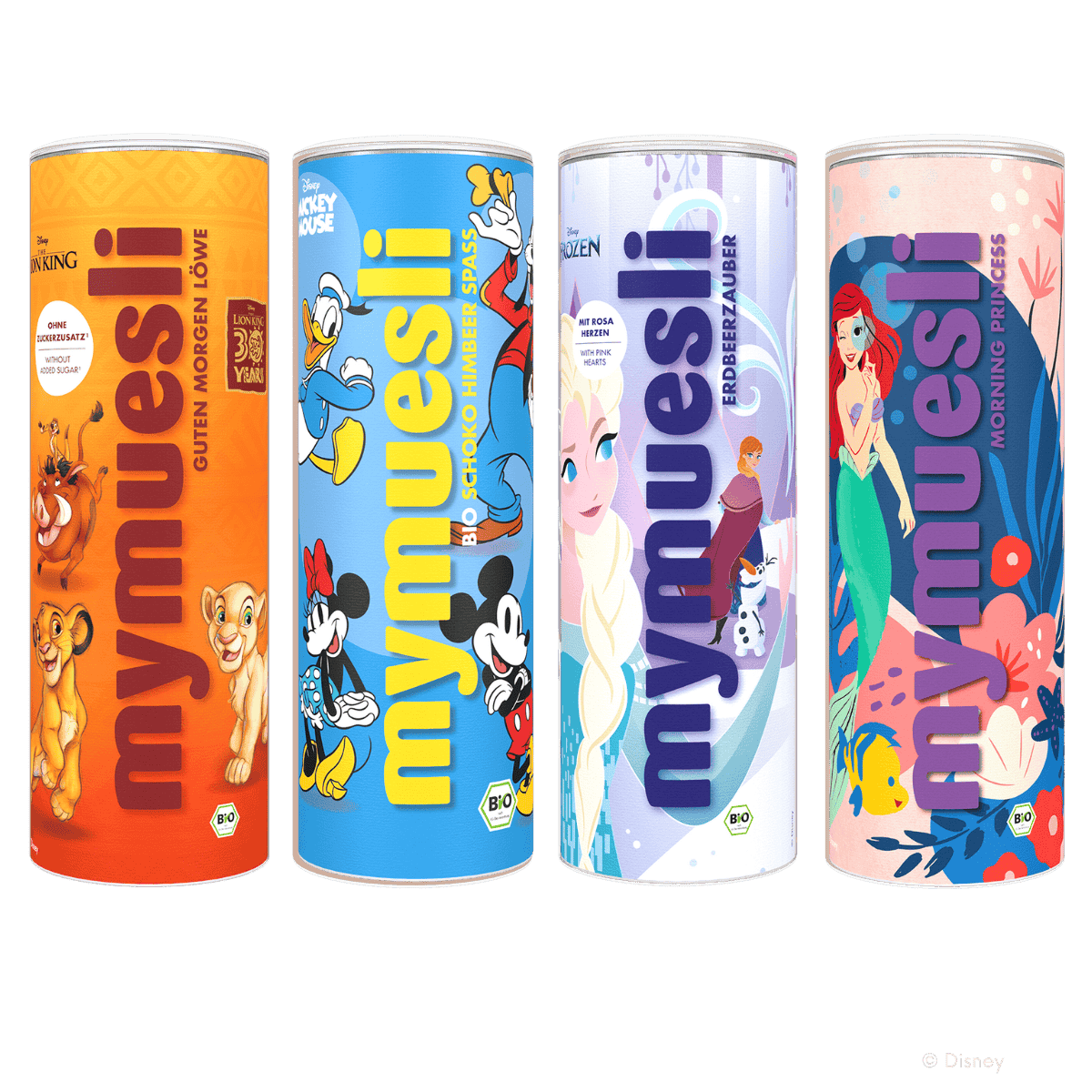 mymuesli Disney Kollektion Bio Müslis