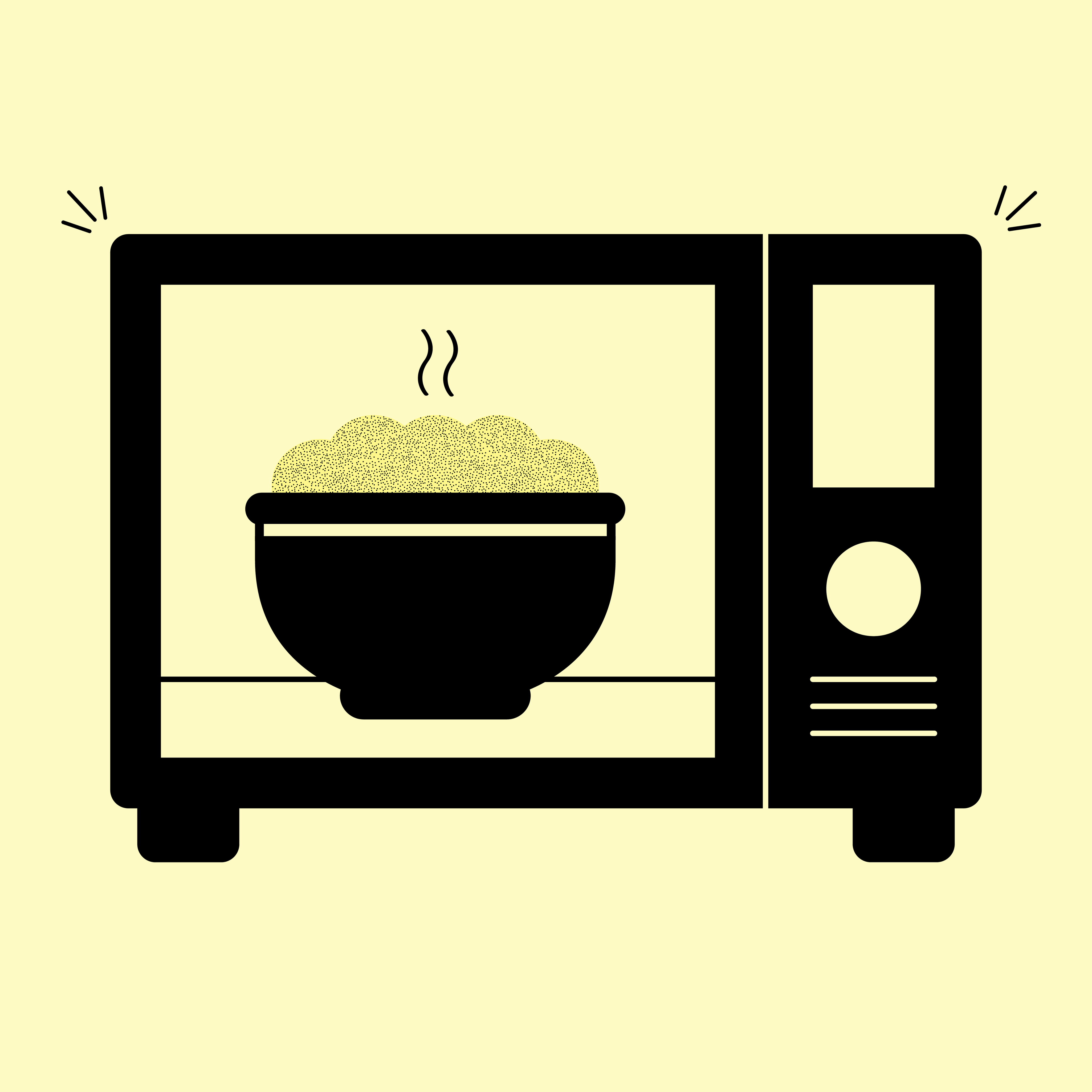 Porridgeschüssel in der Mikrowelle