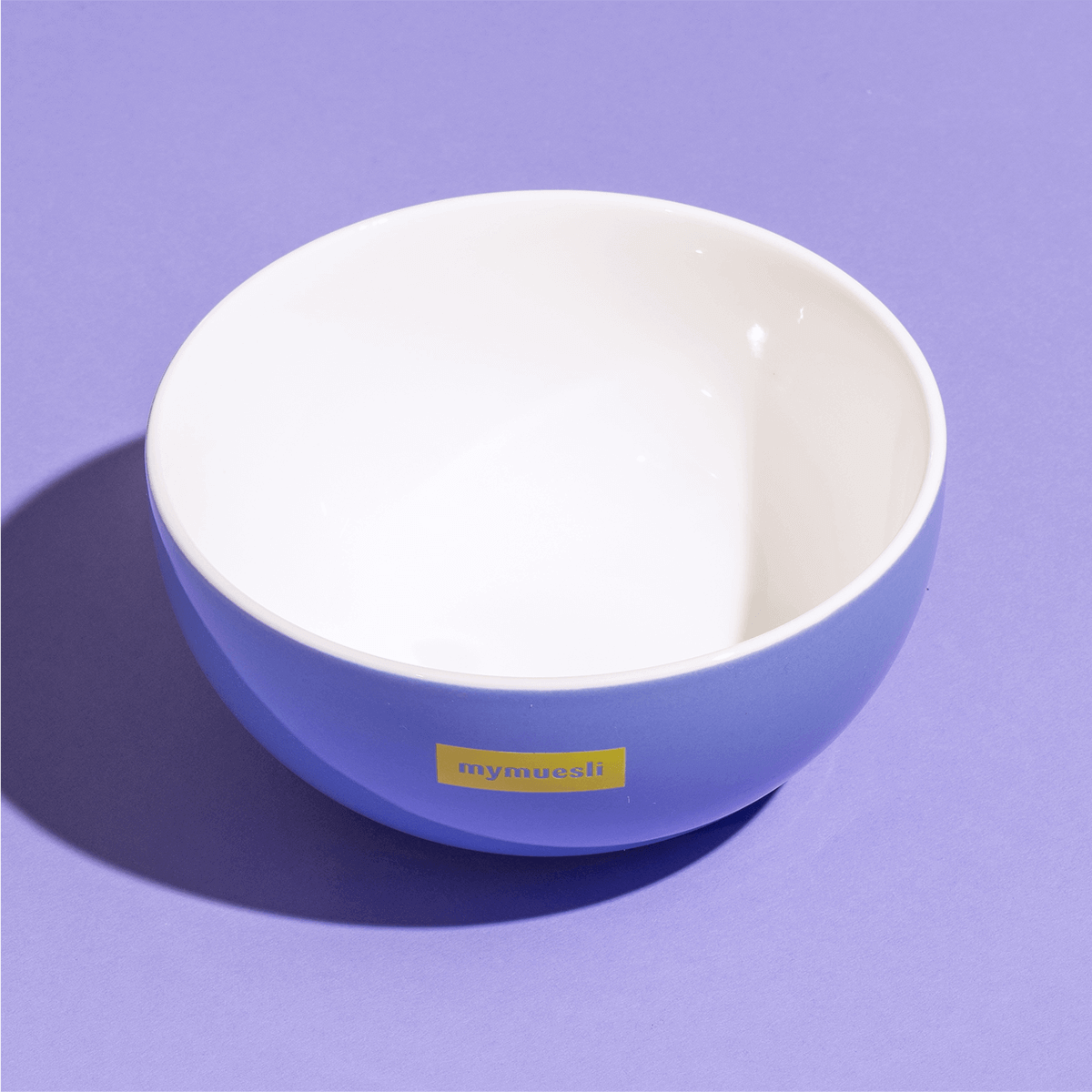 Müslischale hellblau von oben