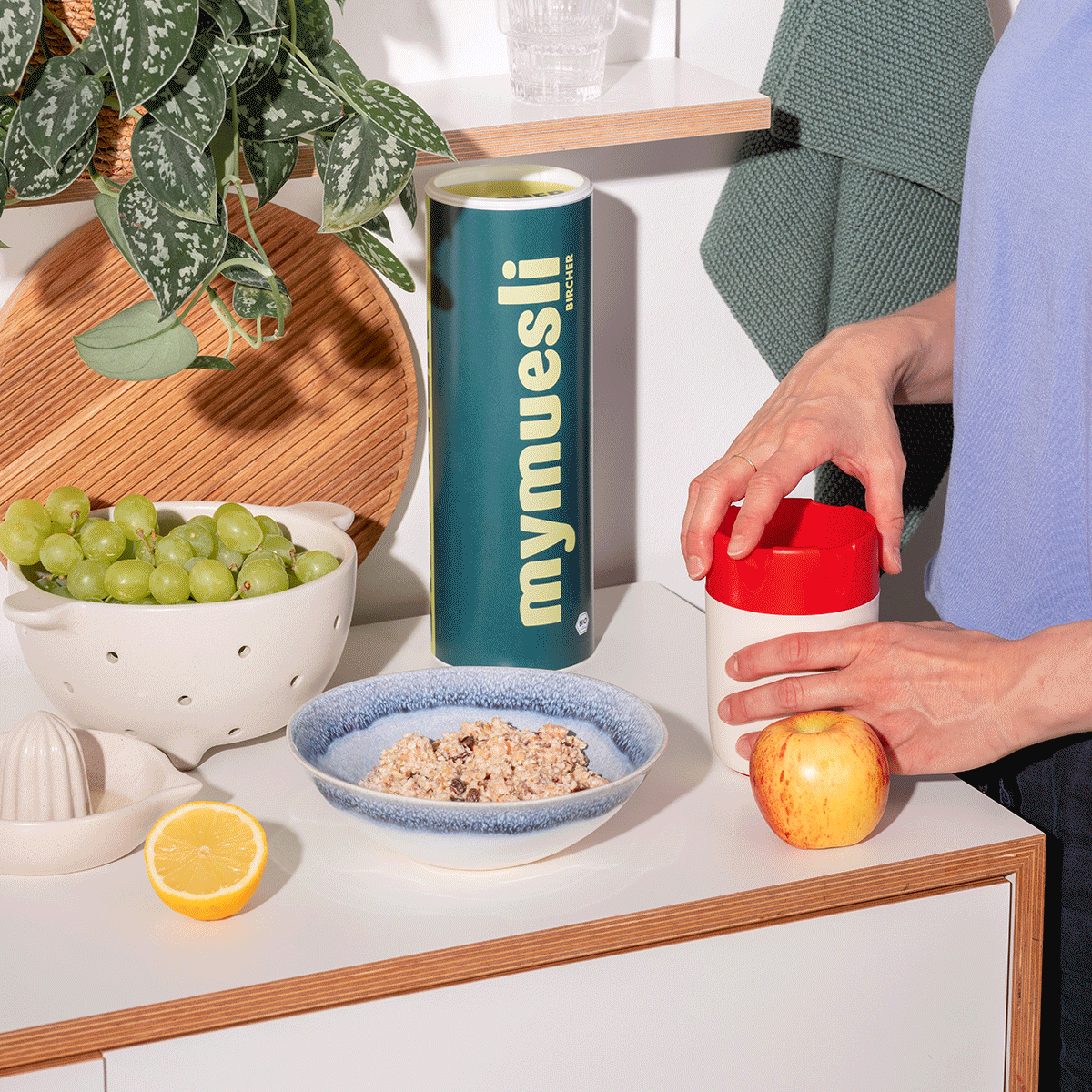 mymuesli Bio Bircher Müsli schnell und einfach zubereitet mit Apfelreibe