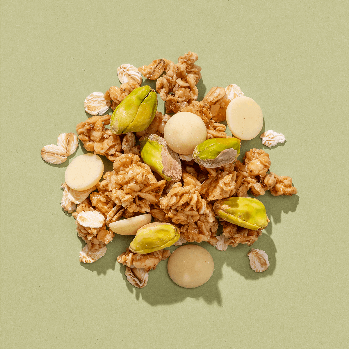 Voorraadpakket White Choc Pistachio Crunch & Bewaardoos