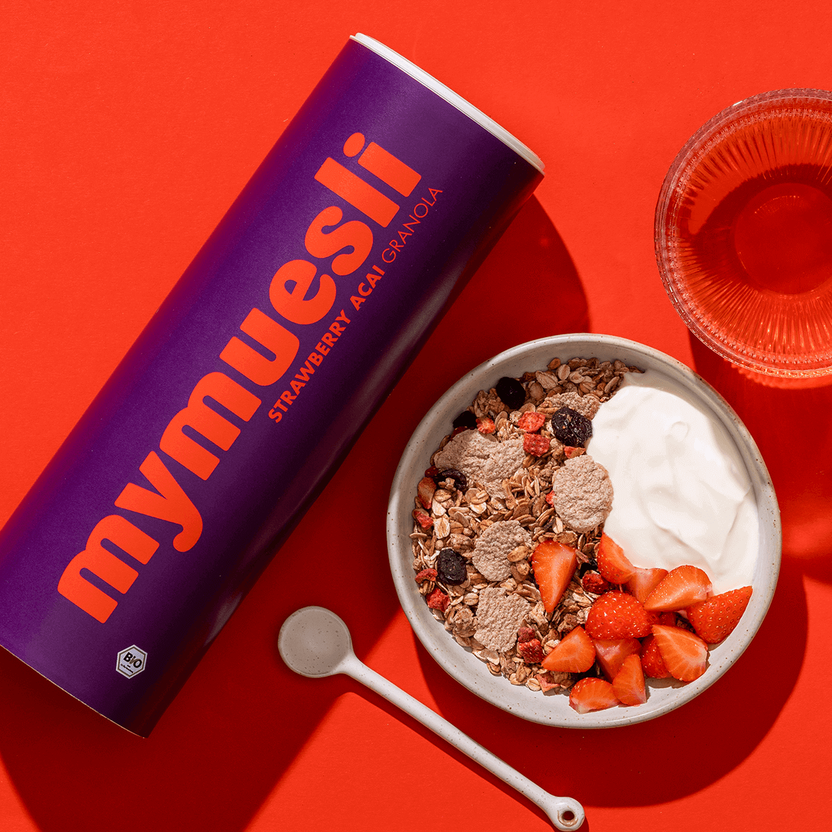 mymuesli Bio Strawberry Acai Granola Müsli Dose
