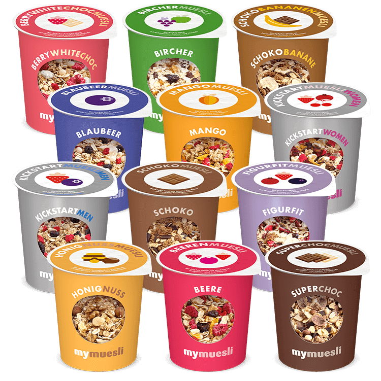 Die Ganze Müsli-Vielfalt in einem Paket.