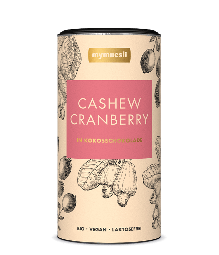 Unsere Chocs Sorte Cashew Cranberry