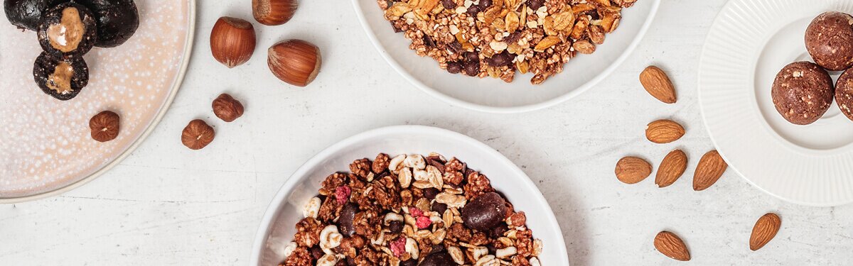 Veganes Muesli und Nut Butter Balls