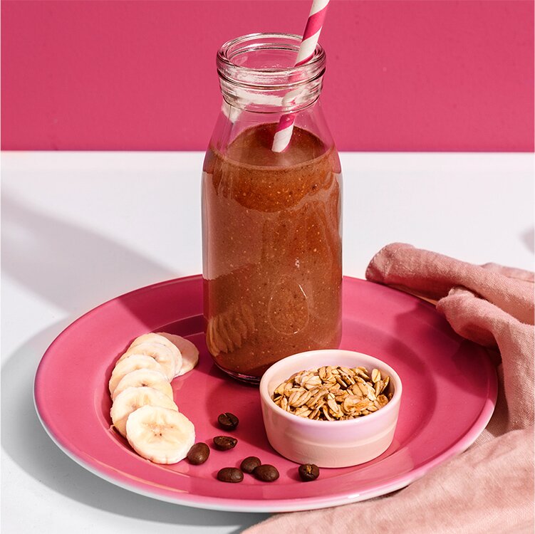 Schokoladiger Kaffee Smoothie, die wachmacht