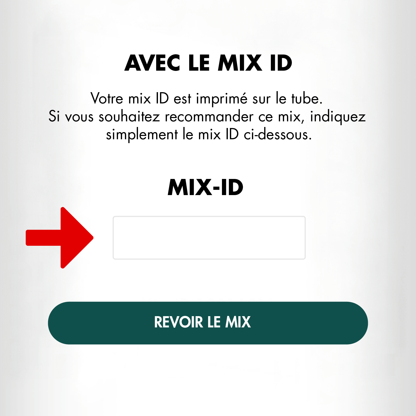 mymuesli mixeur recommander un muesli mix à l'aide du MIX ID retrouvé au dos du tube de muesli