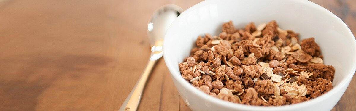 Schoko-Müsli mit feinstem Kakao und leckeren Schoko-Chrunchies.
